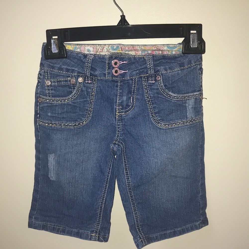 YMI Girl’s Size 7 Jean Bermuda Shorts
